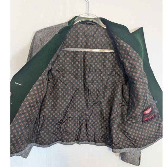 Vintage Steinbock Trachten Grey Green Wool Oktoberfest Tyrol Blazer Austrian SEE - Picture 5 of 16